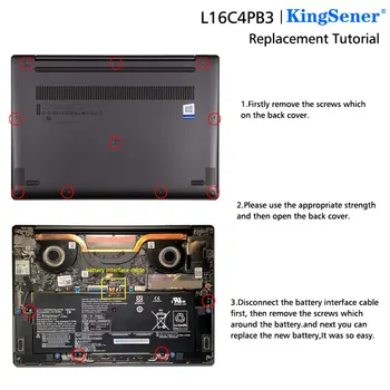 Kingsener L16C4PB3 Laptop Baterija za Lenovo IdeaPad 720S-13ARR 720S-13IKB Serije L16M4PB3 L16L4PB3 7.68 V 268mAh/48WH