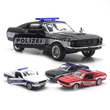 1Pc Mini Diecast Policijski Avto, Potegnite nazaj Model s Svetlobo, Zvok Izobraževanje Otroci Igrače