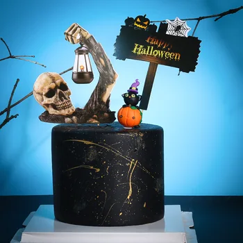 Halloween torta dekoracijo vstavi znak Halloween dekoracijo Torte Pokrivalo Sladica dekoracijo Bučna Dekoracijo Znak