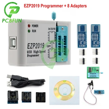 Tovarniško Ceno Najnovejši EZP2019 High-speed USB SPI Programer Podporo 24 25 93 EEPROM 25 Flash) BIOS Čip+5 Vtičnico 2/5/8/12 Adapter