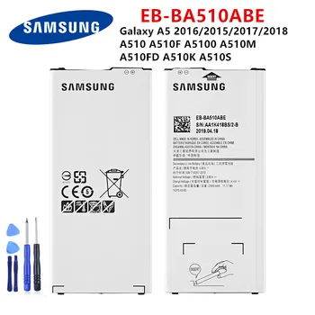 Originalni SAMSUNG EB-BA510ABE 2900mAh Baterija Za Samsung Galaxy A5 2016//2017/2018 A510 A510F A5100 A510M A510K A510S +Orodja