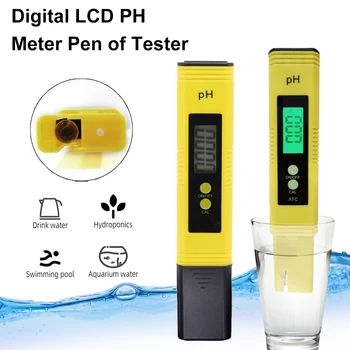 Novo 0.01 Digitalni PH Meter Tester za Kakovost Vode, Hrane, Akvarij, Bazen Hydroponics Žep Velikost PH Tester Velik LCD Zaslon