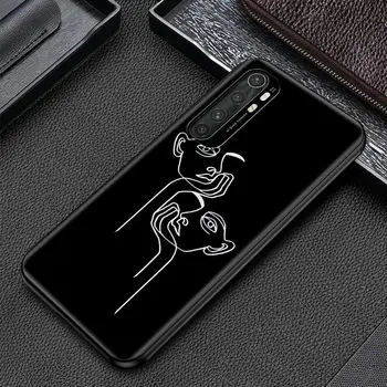 Estetski Obraz Črte Art Shockproof Silikon TPU Ohišje za Xiaomi Mi 10S Poco X3 NFC 10 10T Opomba 10 Pro 9T CC9 CC9E Telefon Coque