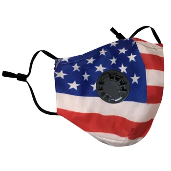 Ameriško Zastavo Masko Za Odrasle Kolesarski Šport Biker Maska Za Dihanje Ventili Prilagajanje Traku Dustproof Dekoracijo Protec Mouthmask