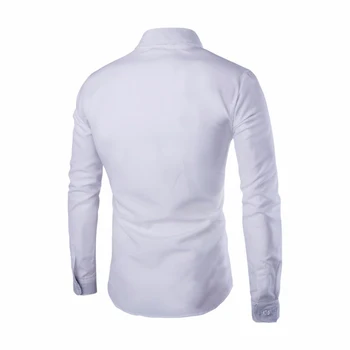 VISADA JAUNA 2019 Nova moška Športna Majica Fashion Kvadratek Šivanje Dolgo Sleeved Majico, Velikost XS-4XL TLH75