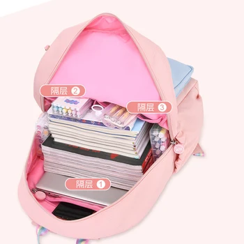 Korejski moda mavrica ramenski trak šolsko torbo za najstnike, dekleta, Otroci nepremočljiva nahrbtniki otroci schoolbags mochilas