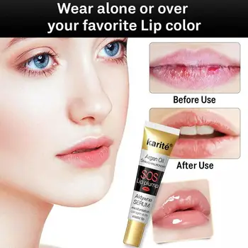 Pregledna Velika Usta Lip Glaze Jelly Lip Gloss Elastična Lip Lip Odtenek Šminke Polepšajo Ustnice Vlažilne Debelušen Balzam za ustnice Color Z1K0