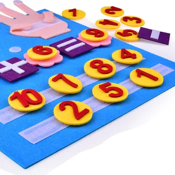 Otrok Montessori Igrače Počutil Prst Številke, Matematika Igrača za Otroke Štetje Zgodnjega Učenja Za Toddlers Inteligence Razviti 30*30cm
