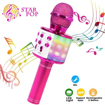 Mikrofon Wireless Bluetooth Karaoke Mic Ročni Mikrofon USB Predvajalnik za notranje Stranke KTV Glasbe Zvočnika Predvajalnik Petje Mic