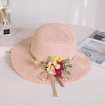Pomlad in poletje žensk nedelja klobuk zložljive big robna nedelja klobuk očesa temperament moda ribič klobuk votlih plaži klobuk