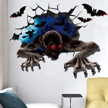 3D Samolepilni Halloween Grozo Vampir Dekoracijo Sten Nalepka