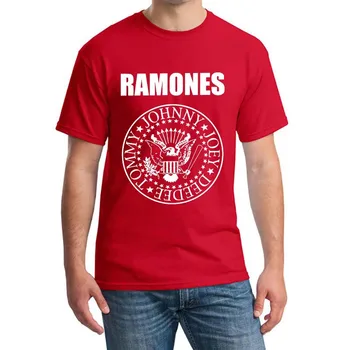 Visoka Kakovost Ramone Čistega Bombaža Tiskanja Punk Rock Moški Ženske T-Shirt Modi Trenirke Harajuku Vrhovi Prevelik Tee Unisex Oblačila