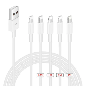 1m 2m 3m Original Polnilec Kabel za iPhone 11 12 Polnilnik, Kabel Hitro Polnjenje prek kabla USB Kabel za iPhone X XS 8 7 6 6s Plus 5, iPad Mini