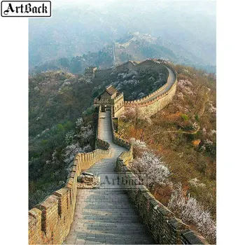 5d diamond slikarstvo Kitajski Great Wall pokrajino polno kvadratnih diamond mozaik nalepke diamond vezenje doma dekoracijo