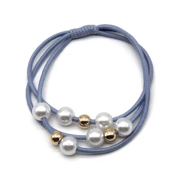 10pcs korejski lase okraski visoko elastična devet pearl lase obroč za lase vrv ženske 3 v 1 gumico ročno glavo vrv