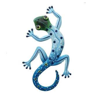 2Pcs Otroci Darila Kip Ograjo Obrti Ročno Prostem Kiparstvo Majhnih Kovinskih Gecko Kuščar Dom, Vrt, Dvorišče Dekoracijo Sten