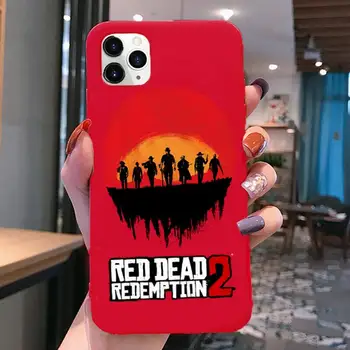 Red Dead Redemption 2 Telefon Primeru Za iphone 12 11 Pro Max Mini XS 8 7 6 6S Plus X SE 2020 XR Rdeči Pokrov