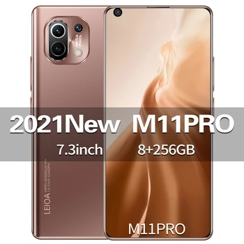 Nov Prihod 2021 Smartpone M11 Pro 7.3 Palčni Globalni Različici 16+32MP Mobilni Telefon 5G 6800mAh 8GB+256GB s MTK6889