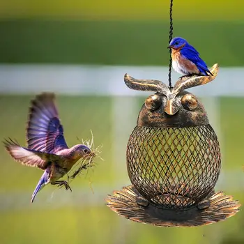 Kovanega Železa Sova Hummingbird Podajalnik Ptic Na Prostem Vrt Dekor Hišne Potrebščine Ptic Pribor Ptičje Hrane Pivci