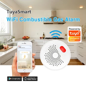 WiFi PLIN (UNP) Je Primerna Za Tuya/Smart Življenje APP Nadzor Varnosti Pametni Dom Leak Senzor za Leak Senzor Alarm Požarne Varnosti Detektor