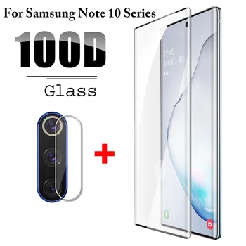 2 v 1 Note10Plus Steklo za Samsung Galay Opomba 10 Plus Screen Protector za Sansung Note10 10Plus Kaljeno Steklo Zaščitno folijo
