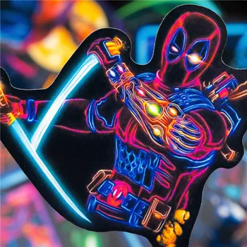Neon Marvel Superheroj Captain America Thor Volk Prtljage Nalepke Avengers Voziček Kitara Risanka Nalepka