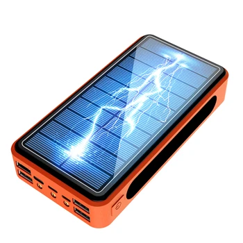 80000mah Prenosni Sončne Energije Banke Zunanji Polnilnik Hitro Polnjenje PoverBank 4 USB LED Zunanje Baterije za Iphone, Samsung Xiaomi