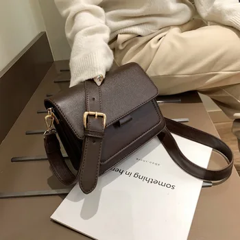 Retro PU usnje rjava crossbody torbe za ženske luksuzni oblikovalec torbici ramo torbe, clucth torbice messenger bag denarnice