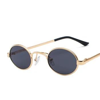 Okrogla Sončna Očala Punk Dame Sončna Očala Sončna Očala Luksuzni Majhno Ovalno Ogledalo Moda Oculos De Sol Gafas