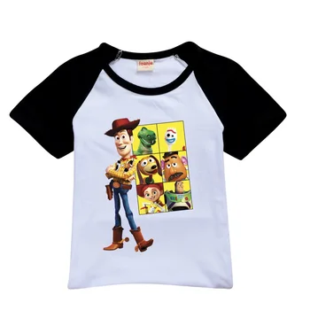 Risanka Pixar Igrača Zgodba 4 Dojenček Fant Dekle Oblačila Sklop Otrok Kratek Rokav T-shirt majica+Hlače Obleko Buzz Woody Otroci Bombaž Kostumi