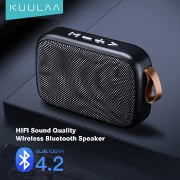 KUULAA Mini Bluetooth Zvočnik Prenosni Brezžični Zvočnik Zvok 3D Stereo Glasbe Surround Zunanji Zvočnik Podpora FM TFCard