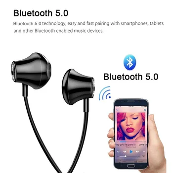 Bluetooth Slušalke, Brezžične Slušalke Stereo Šport Nepremočljiva Čepkov Slušalke Z Mikrofonom Za iphone huawei debelo
