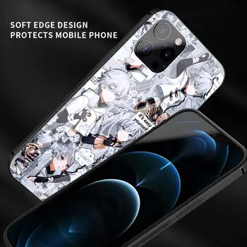 Genshin Učinka Igre Primeru Telefon Za iPhone 11 Pro MAX Kritje Za iPhone 12 Pro Max XR X XS 7 8 Plus SE 2020 Stekla Luksuzni Lupini