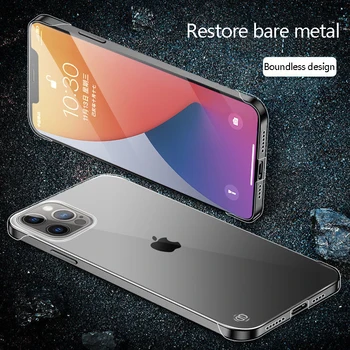 Ultra Tanek Prozoren Za Apple iPhone Mini 12 11 Pro Max X Xr XS 7 8 Plus SE 2020 Luksuzni Trdo Lupino Brez robov Primeru Telefon