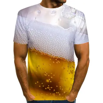 Poletje Moških Pivo 3D Print Majica s kratkimi rokavi Orel Živali O-Vratu Moda Smešno Kratek Rokav Tees Vrhovi Unisex Priložnostne Ulične T-majice 2021