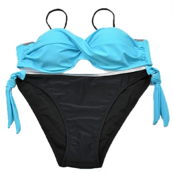 2 Kosov Set Push-up Kopalke Tangice Bikini Seksi Ženske na Plaži Kopalke Plažo Dekle Kopalke Poletje