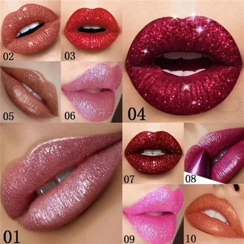 Non-stick Pokal Lip Gloss Nepremočljiva Barvo za Ustnice Ličila Trajajo Diamond Šminko Pearl Šminko