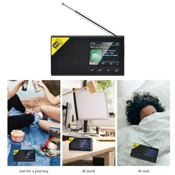 Prenosni Bluetooth-združljiv Digitalni Radio DAB Televizijska Oprema Z 2,4-palčni Barvni LCD Zaslon Digitalna Televizijska Igra