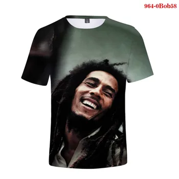 Fshion 3d T Shirt Bob Marley Moške Poletne Nova Športna T Majica moška Oblačila Prevelik Hip Pop Vrhovi Bob Marley Unisex Ulične