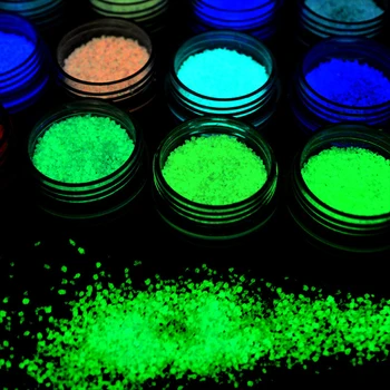 10g Stranka DIY Fluorescentna Super svetlobni Delci Sijaj Pigment Svetlo Gramoz Noctilucent Pesek Žareče v temi Pesek v Prahu