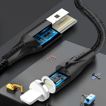 Tutew Podatkov, Magnetni Usb Kabel Usb Tip C Kabel 3.1 Hitro Polnjenje Žice za Samsung S20 Plus S20+ Huawei Redmi Opomba 8 Usb-c Dolgo
