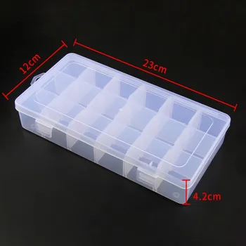 13x5cm Plastična Škatla za Shranjevanje za Nakit Kroglice Uhan Nakit, Posodo Prenosni Pregleden Prostor Pravokotnik Boxs Primeru