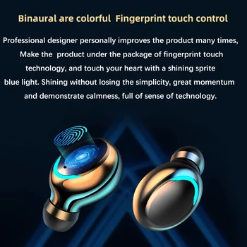 Brezžični Čepkov Bluetooth 5.1 Slušalke LED Polnjenje Box Brezžične Slušalke Globok Bas Stereo Šport Vodotesne Slušalke W/Mic