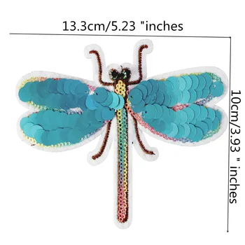 Bleščica Motivi Žuželke Dragonfly Čebel Železa na Nalepki Kristalno Obliži Dekoracijo Značko 1 komplet