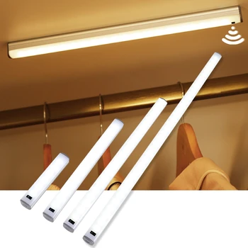 10 20 30 50 CM USB Polnjenje Brezžično Roko Pomete Senzor LED Nočna Lučka Spalnica Garderoba Svetlobe Stopnišče Kabinet Svetilka Za Kuhinjo