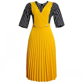 2021 Modnih Oblačil Afriške Obleke Za Ženske Dashiki Dolgo Obleko Maxi Pomlad Jesen Urad Dama Nabrano Obleko Afriške Obrabe