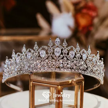 CC Krono za Ženske, Poročni Dodatki za Lase Posla Nakit Princesa Nosorogovo Pageant Diadem Visoke Kakovosti Headdress HS44