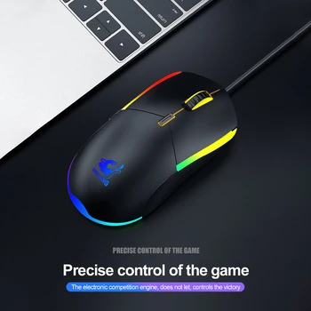 Prenosni Računalnik Ergonomska Miši Tiho USB Žična RGB Ergonomska Miška 3 Prestave Urad Zvezek Miši Miško Pro Gamer