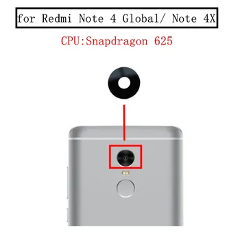 Za Xiaomi Redmi Opomba 4 Global/ Opomba 4X 3GB Nazaj, Kamera Zadaj Steklo Objektiv Glavne Kamere Objektiv Stekla Zamenjava Popravila Rezervnih Delov