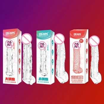 Pregledna Penis Rokav Zamudo Izliv Moškega Podaljša Rokavi za enkratno uporabo Kondomov Dildo Sex Igrača za Moške